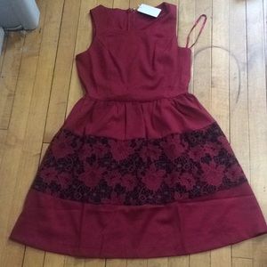 Mini red cocktail dress